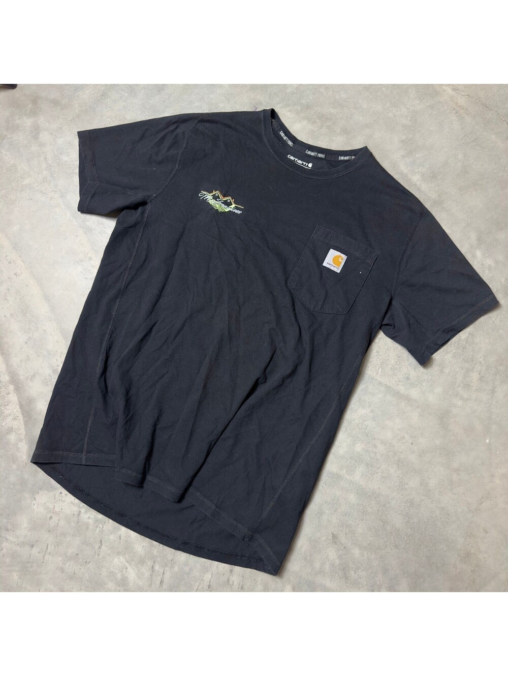 Carhartt Force Pocket T-Shirt Mens Medium Black Workwear